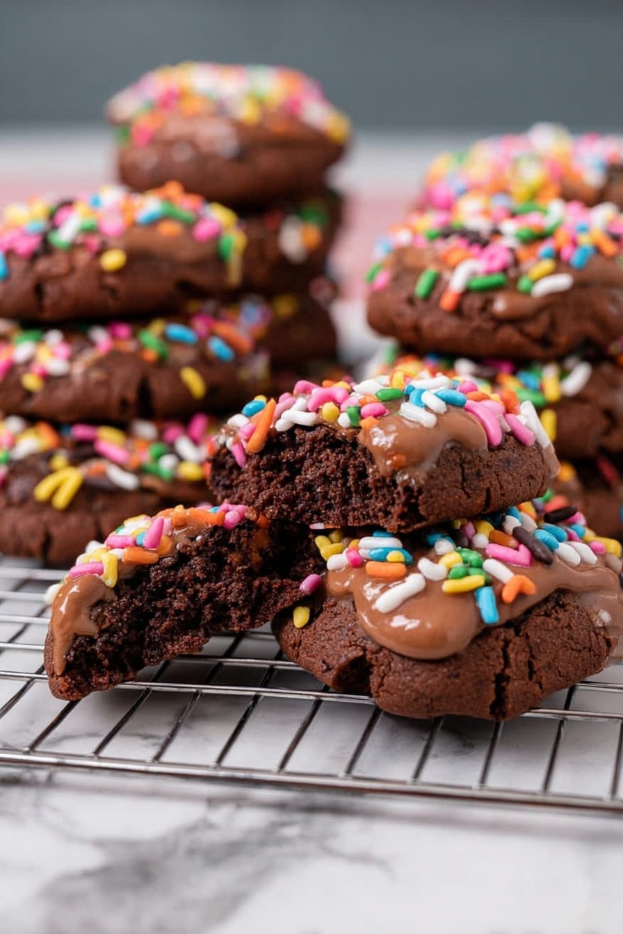Chocolate Meatball Cookies - Serving Suggestion