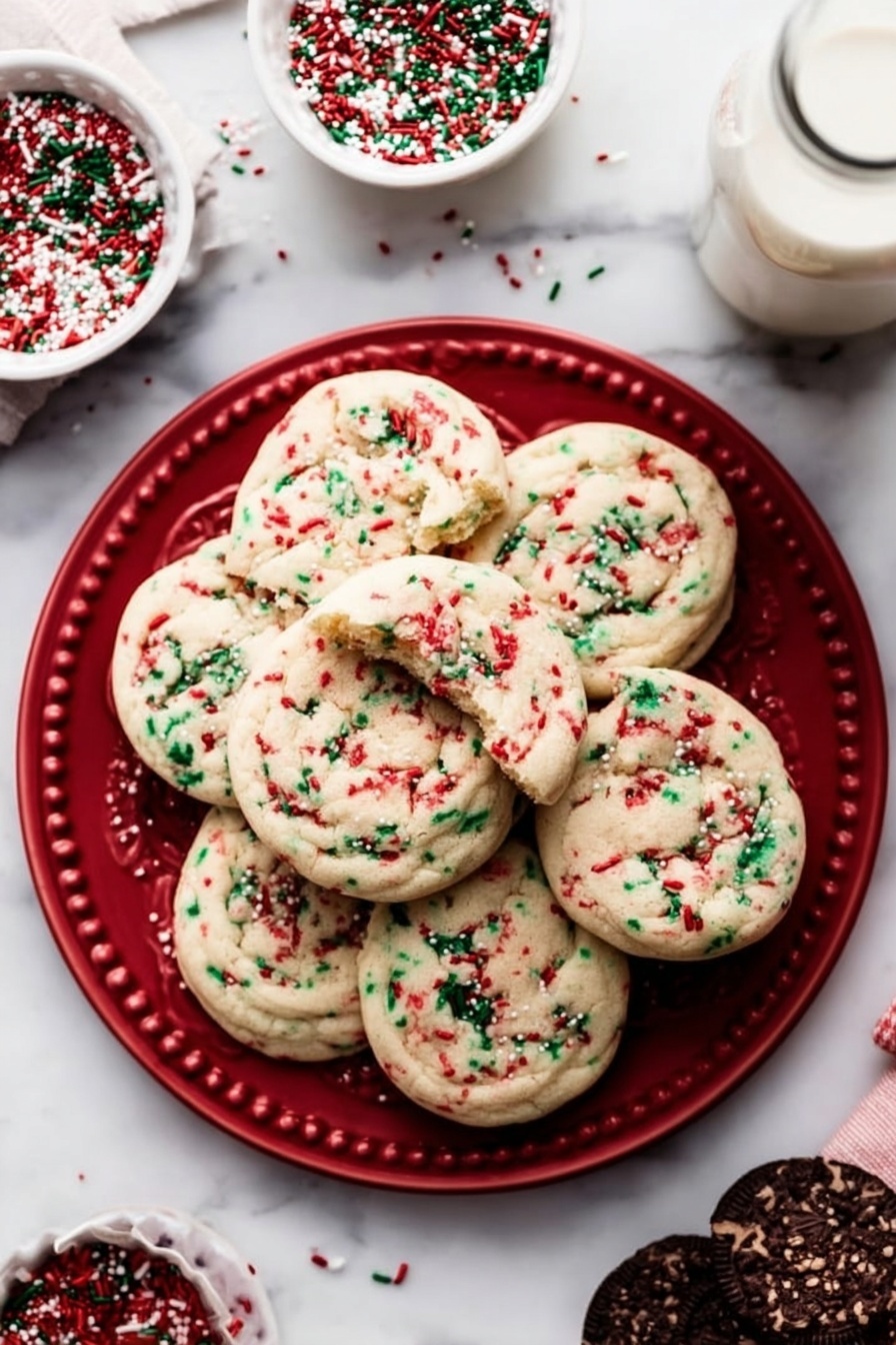 Christmas Drop Sugar Cookies - Serving Suggestion