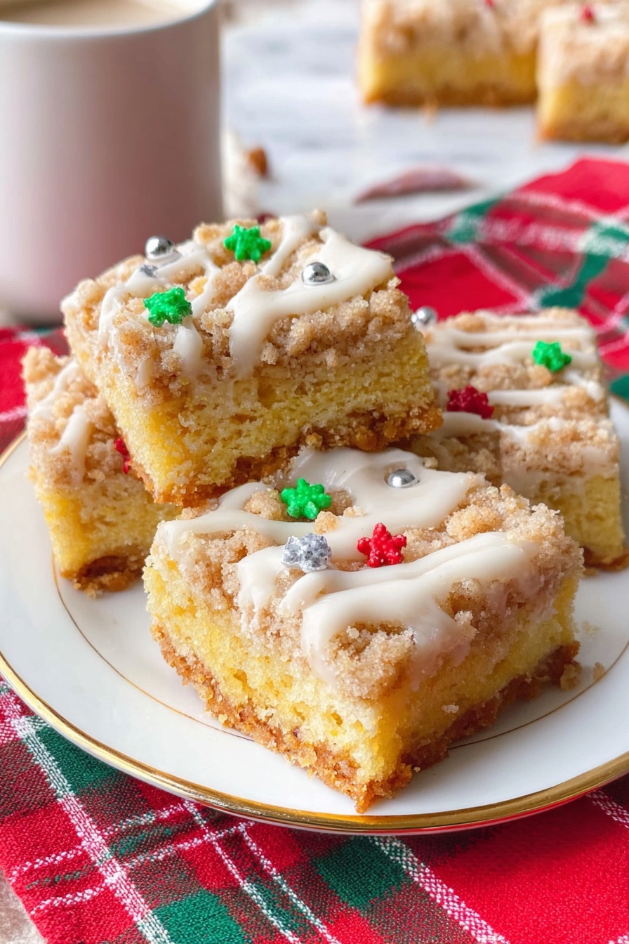 Eggnog Crumb Cake - Serving Suggestion